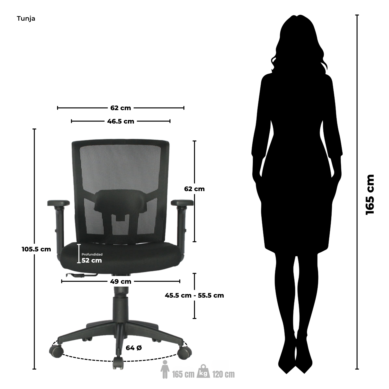 SILLA DE OFICINA TUNJA GERENTE - Imagen 5