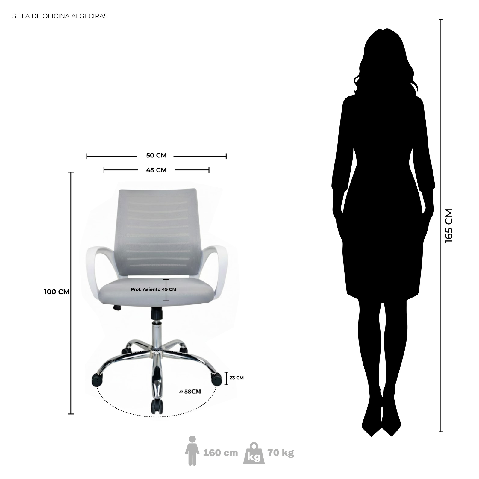 SILLA DE OFICINA ALGECIRAS GERENTE - Imagen 6