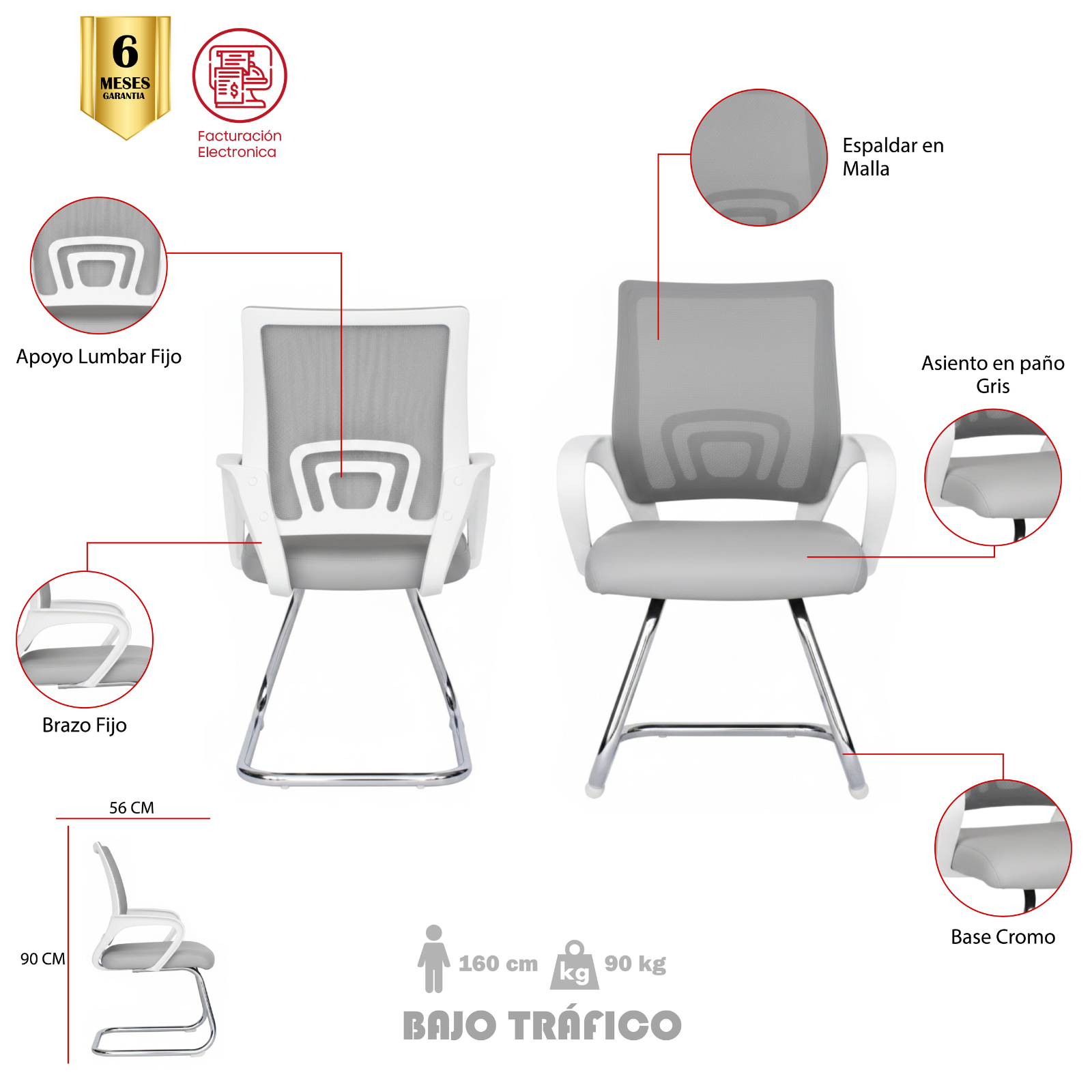SILLA DE OFICINA TEQUENDAMA GERENTE INTERLOCUTORA - Imagen 2