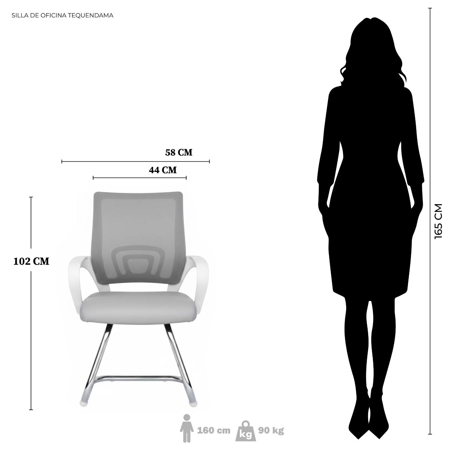 SILLA DE OFICINA TEQUENDAMA GERENTE INTERLOCUTORA - Imagen 6