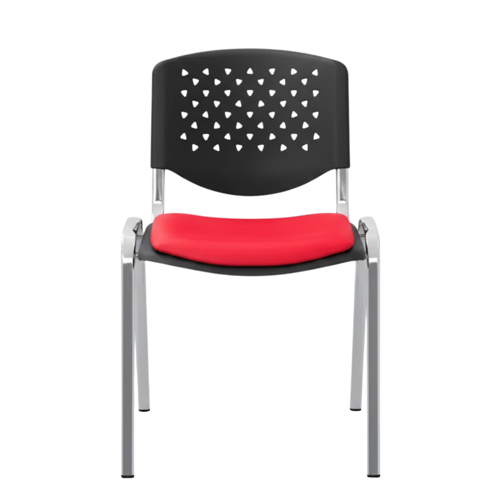 SILLA INTERLOCUTORA NÁPOLES CROMO CON TAPIZ - Imagen 2