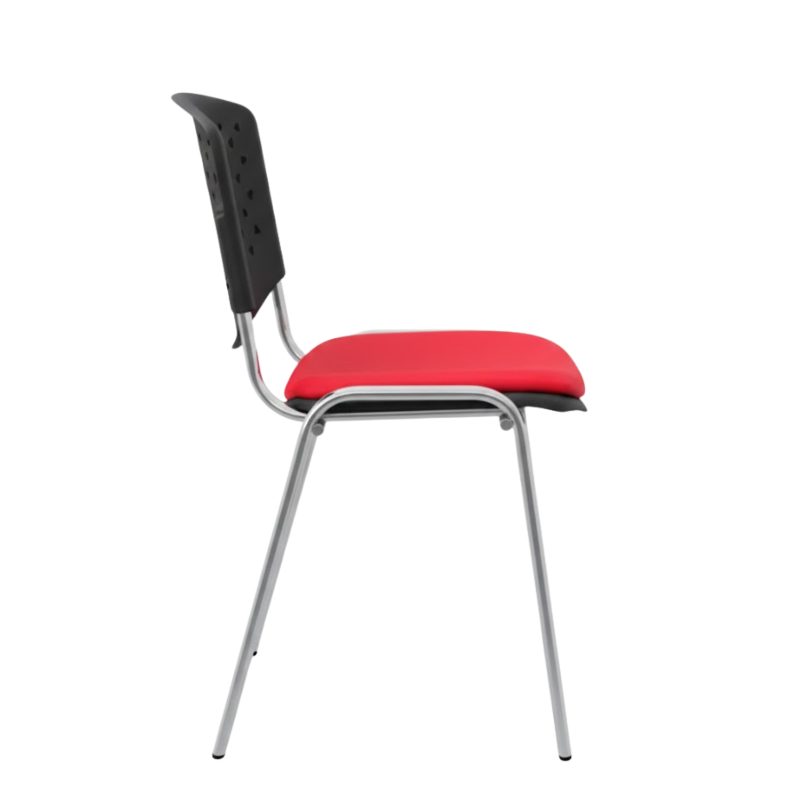 SILLA INTERLOCUTORA NÁPOLES CROMO CON TAPIZ - Imagen 3