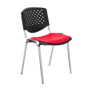 SILLA INTERLOCUTORA NÁPOLES CROMO CON TAPIZ