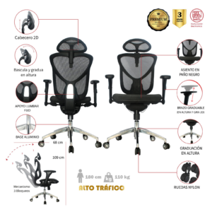 SILLA DE OFICINA VALDIVIA PRESIDENTE PREMIUM