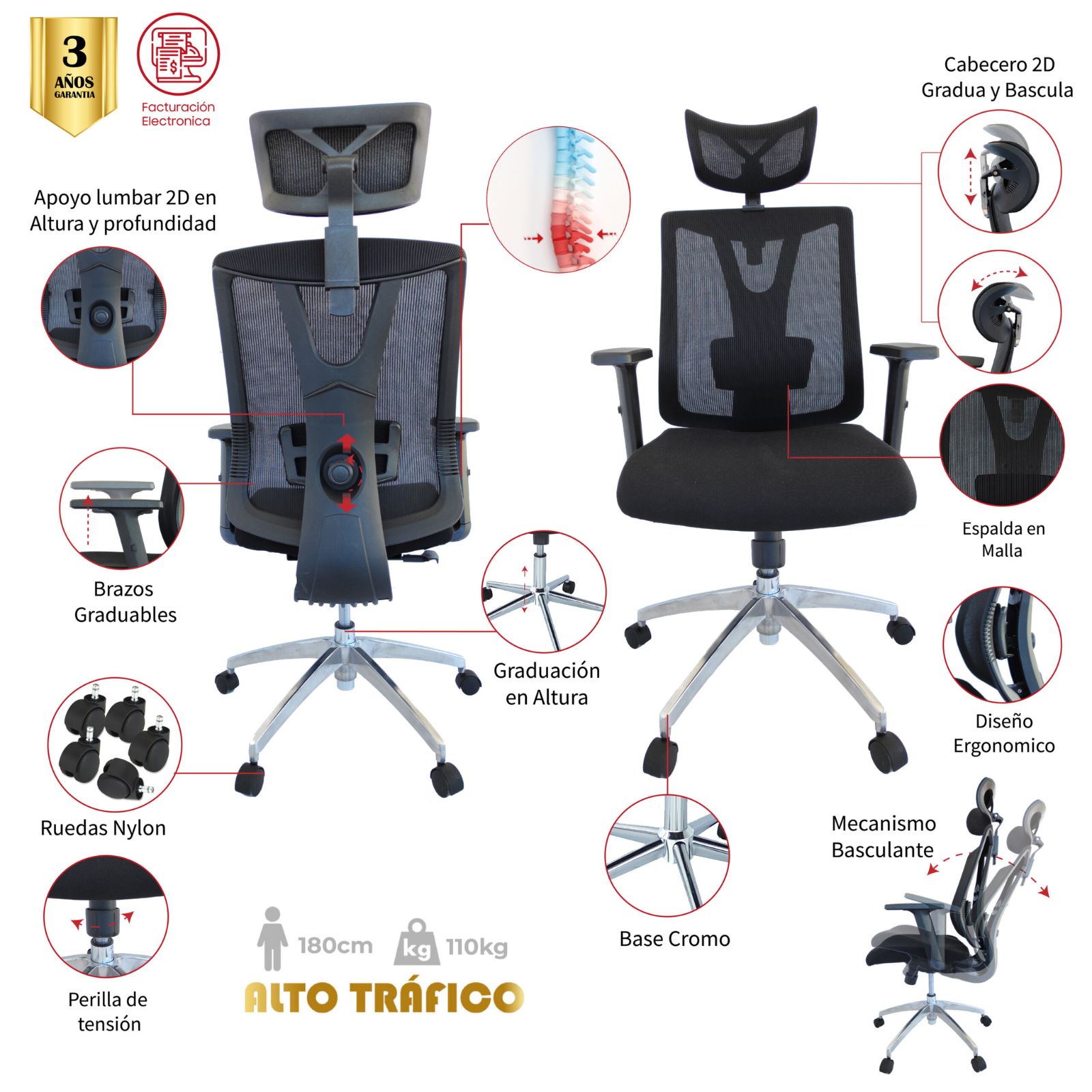 SILLA DE OFICINA TIMANA PRESIDENTE