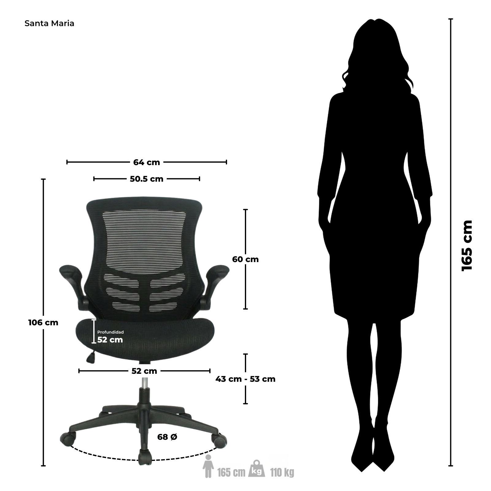 SILLA DE OFICINA SANTA MARIA GERENTE - Imagen 6