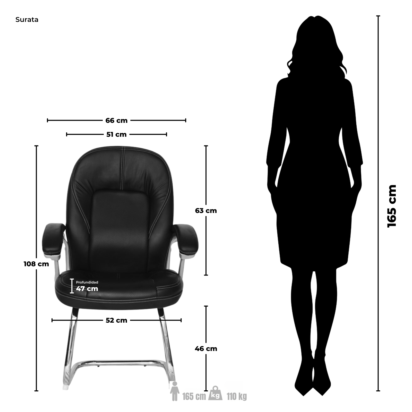 SILLA DE OFICINA SURATA INTERLOCUTORA - Imagen 6