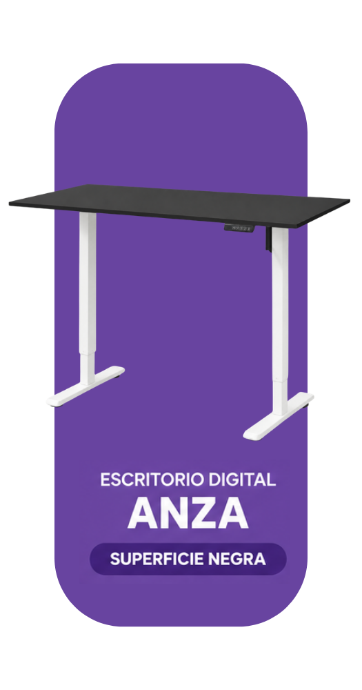 Escritorio Digital Anza superficie negra